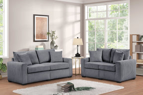 Julio Charcoal Sofa and Loveseat by Happy Homes at Eve Furniture