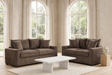 Julio Chocolate Sofa and Loveseat by Happy Homes at Eve Furniture