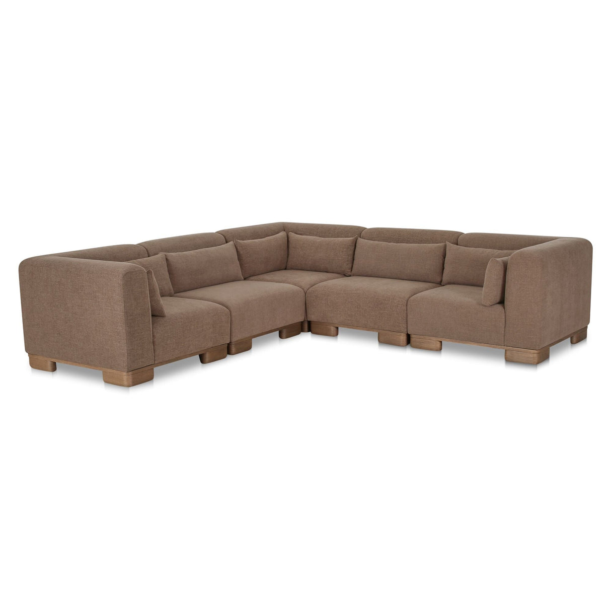 June Dark Brown Classic L Modular Sectional by MOES at Eve Furniture