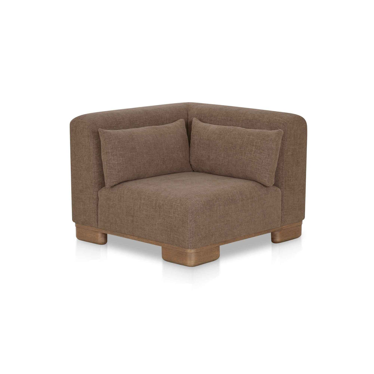 June Dark Brown Corner Chair by Moe's Home at Eve Furniture