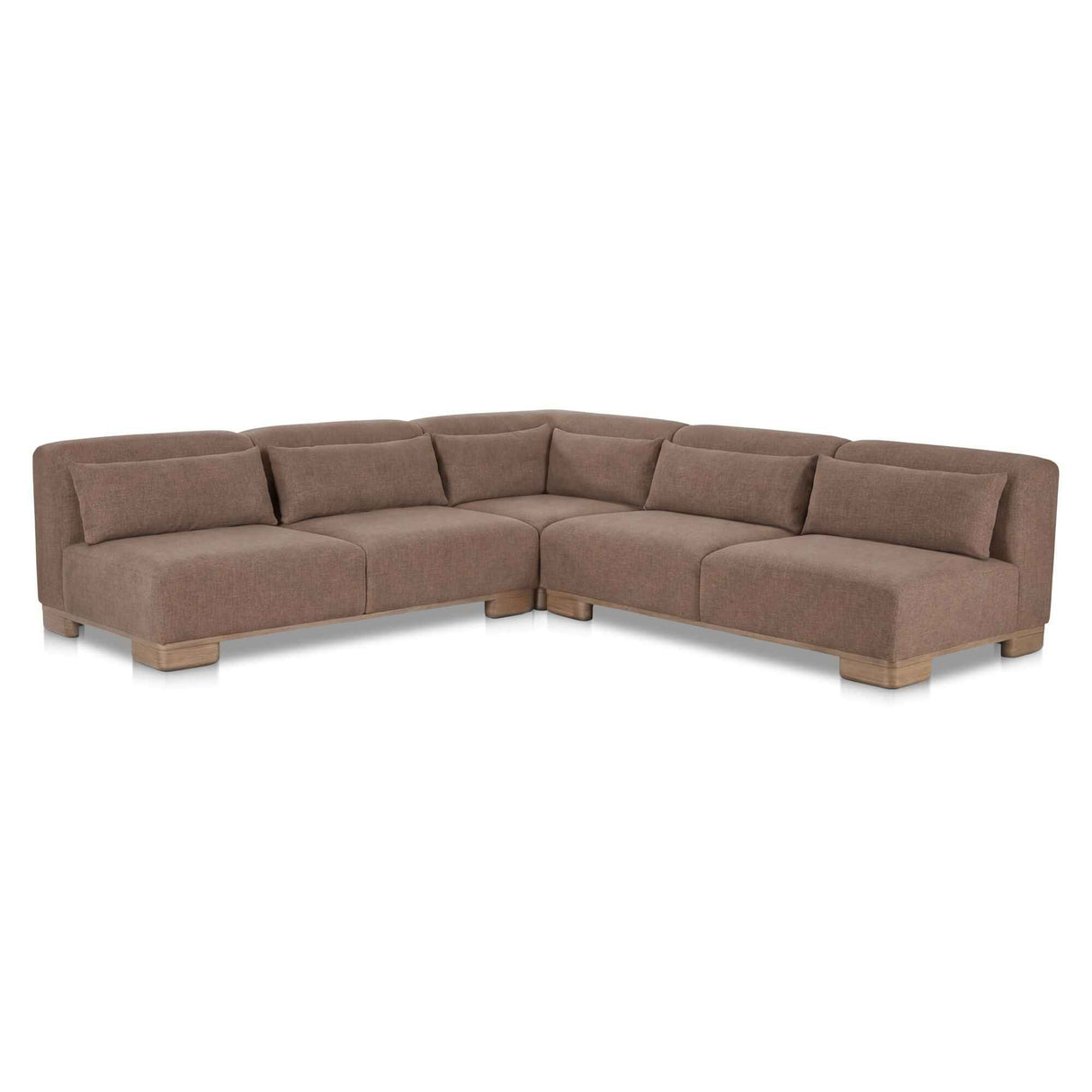 June Dark Brown Corner Modular Sectional by Moe's Home at Eve Furniture