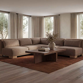 June Dark Brown Corner Modular Sectional by Moe's Home at Eve Furniture