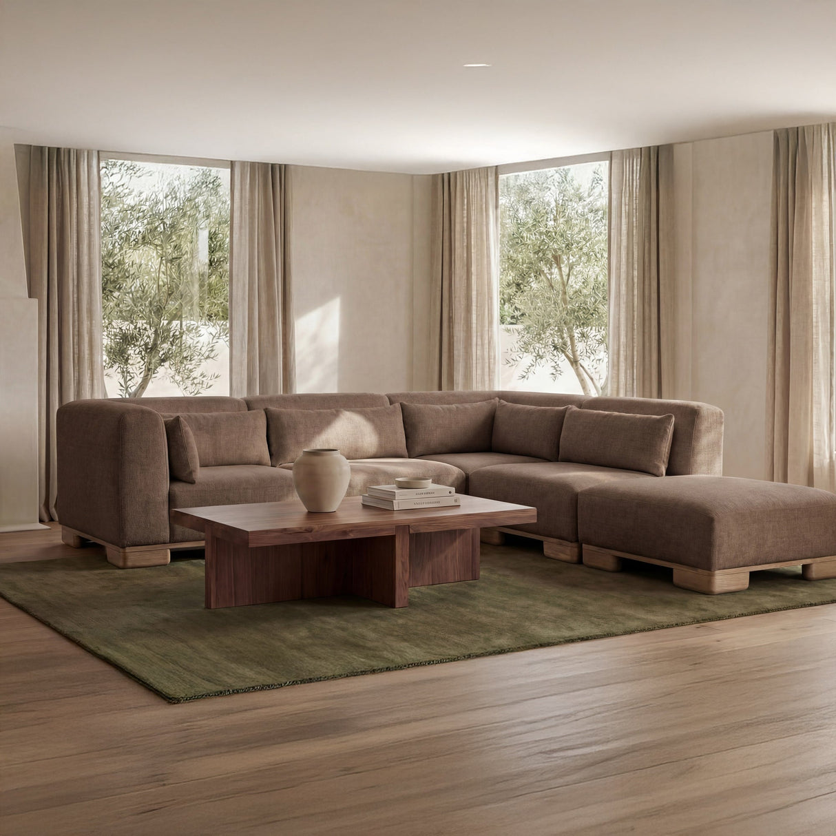 June Dark Brown Dream Modular Sectional by MOES at Eve Furniture