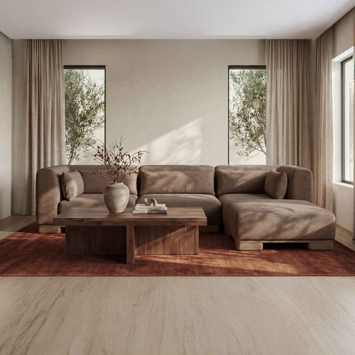 June Dark Brown Slipper Chair by Moe's Home at Eve Furniture