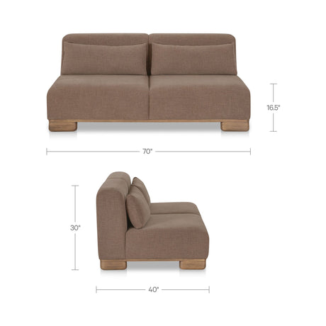 June Dark Brown Sofa by MOES at Eve Furniture