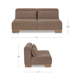 June Dark Brown Sofa by Moe's Home at Eve Furniture