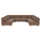 June Dark Brown U Shaped Modular Sectional by MOES at Eve Furniture