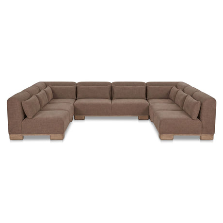 June Dark Brown U Shaped Modular Sectional by MOES at Eve Furniture