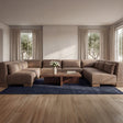 June Dark Brown U Shaped Modular Sectional by Moe's Home at Eve Furniture