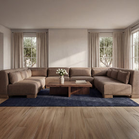 June Dark Brown U Shaped Modular Sectional by MOES at Eve Furniture