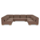 June Dark Brown U Shaped Modular Sectional by Moe's Home at Eve Furniture