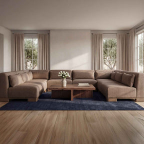June Dark Brown U Shaped Modular Sectional by Moe's Home at Eve Furniture