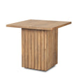 June Light Brown Wood w/ Fluting Square Side Table by Mercana at Eve Furniture