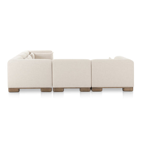 June Oatmeal Classic L Shaped Modular Sectional by MOES at Eve Furniture