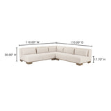 June Oatmeal Corner Modular Sectional by MOES at Eve Furniture
