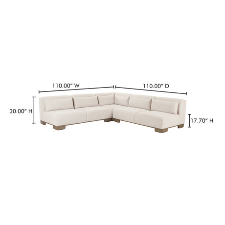 June Oatmeal Corner Modular Sectional by MOES at Eve Furniture