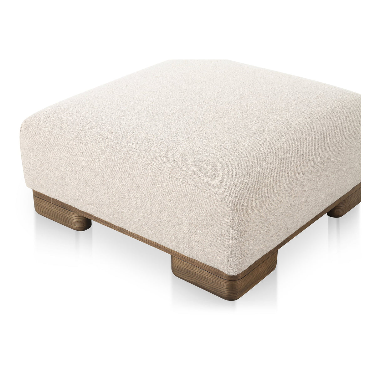 June Oatmeal Ottoman by MOES at Eve Furniture