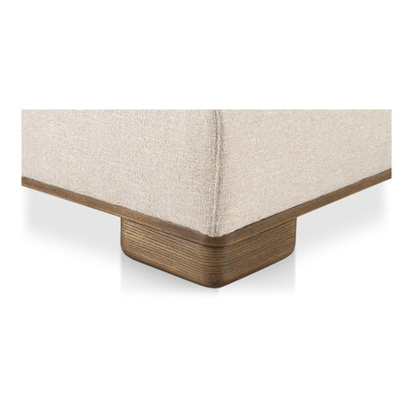June Oatmeal Ottoman by MOES at Eve Furniture