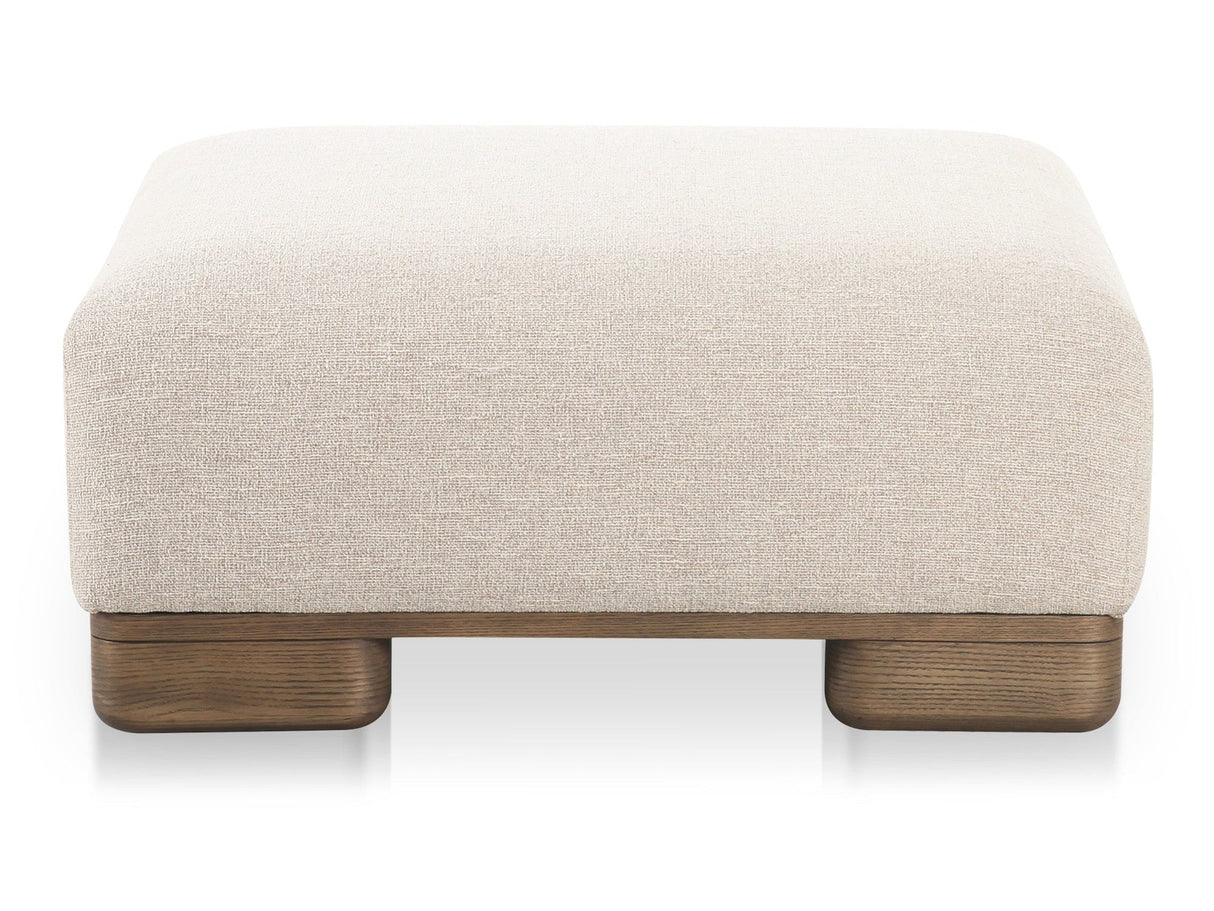 June Oatmeal Ottoman by MOES at Eve Furniture