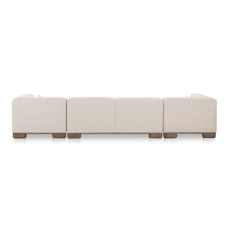 June Oatmeal U Shaped Modular Sectional by MOES at Eve Furniture