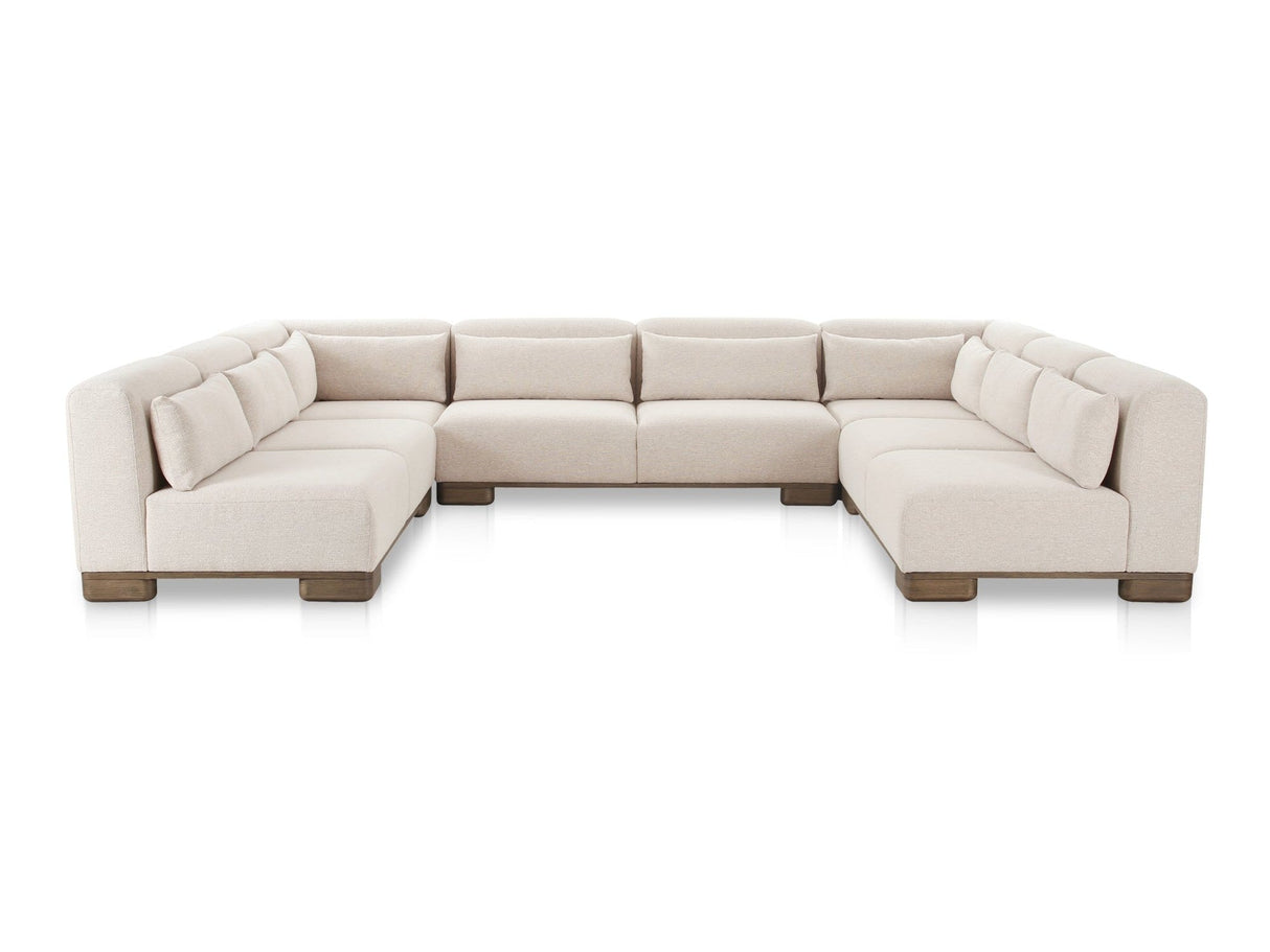 June Oatmeal U Shaped Modular Sectional by MOES at Eve Furniture