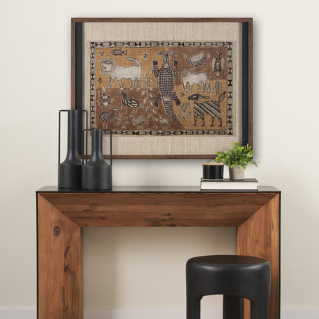Jungle Harmony by Mercana Studio Hand Embelished Textured Framed Artwork Matted under Glass by Mercana at Eve Furniture