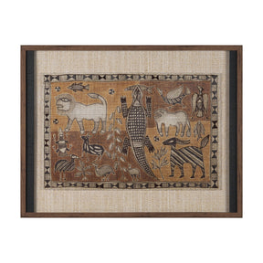 Jungle Harmony by Mercana Studio Hand Embelished Textured Framed Artwork Matted under Glass by Mercana at Eve Furniture
