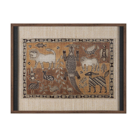 Jungle Harmony by Mercana Studio Hand Embelished Textured Framed Artwork Matted under Glass by Mercana at Eve Furniture