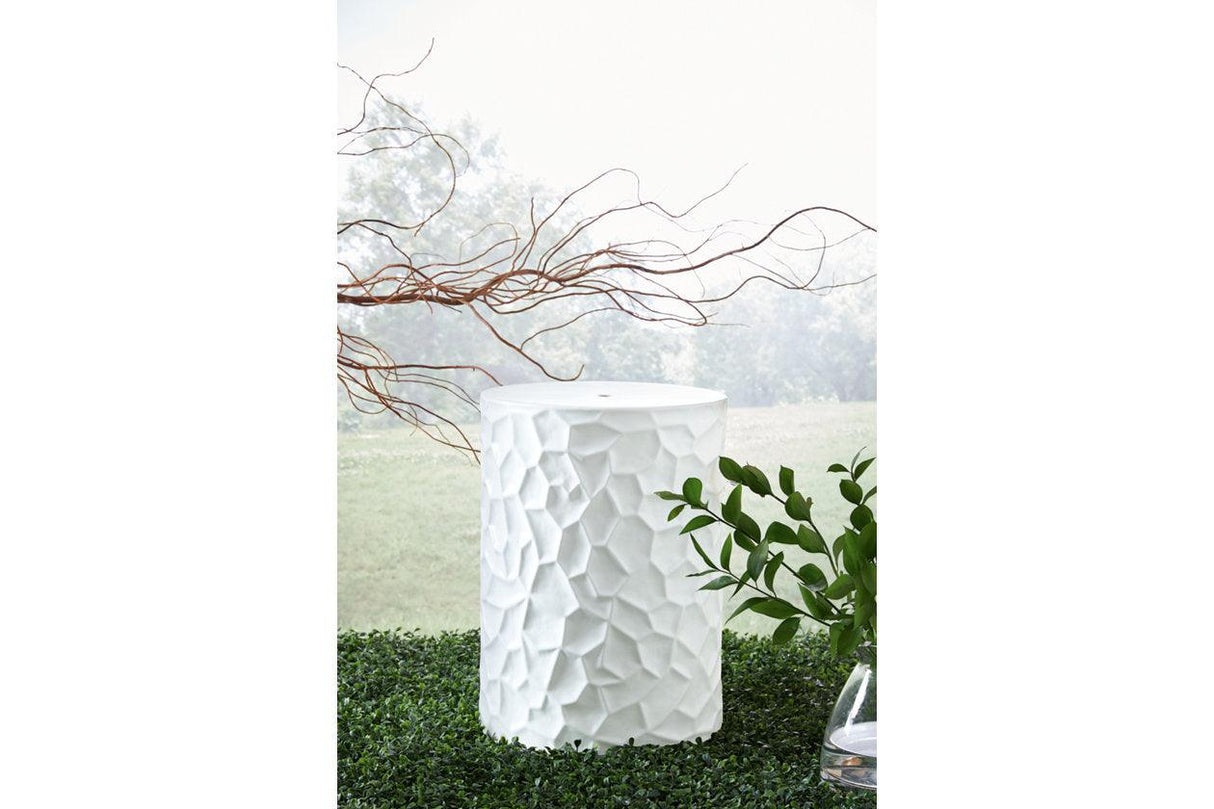 Jungrove White Stool by Ashley at Eve Furniture