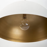 Juniper 24" Round White Dome Pendant Light by Mercana at Eve Furniture