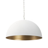 Juniper 24" Round White Dome Pendant Light by Mercana at Eve Furniture