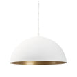 Juniper 36" Round White Dome Pendant Light by Mercana at Eve Furniture