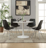 Juniper Black/Chrome Armless Dining Chairs, Set of 2 by Coaster at Eve Furniture