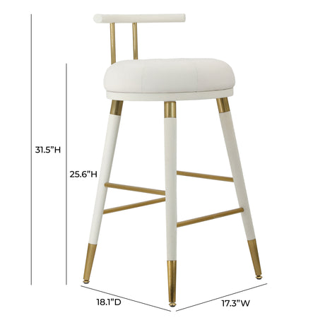 Juniper Performance Vegan Leather Stool by TOV Furniture at Eve Furniture