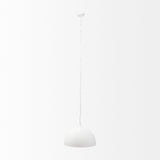 Juniper Round White Dome Pendant Light by Mercana at Eve Furniture