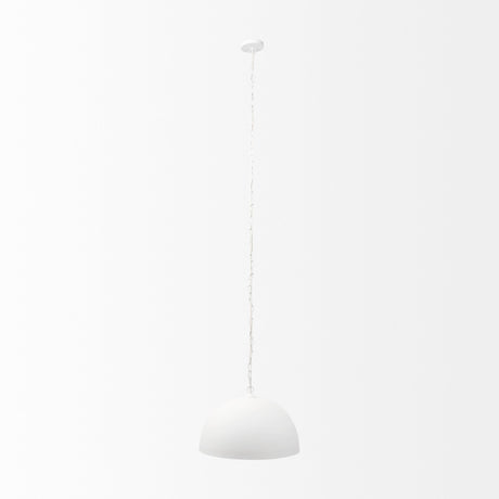 Juniper Round White Dome Pendant Light by Mercana at Eve Furniture