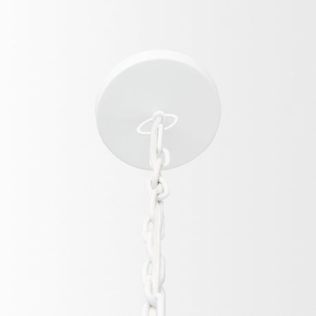 Juniper Round White Dome Pendant Light by Mercana at Eve Furniture