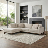 Juniper Taupe Chenille 2-Piece Sectional with Left Chaise by Homelegance at Eve Furniture