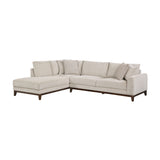 Juniper Taupe Chenille 2-Piece Sectional with Left Chaise by Homelegance at Eve Furniture