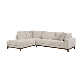 Juniper Taupe Chenille 2-Piece Sectional with Left Chaise by Homelegance at Eve Furniture