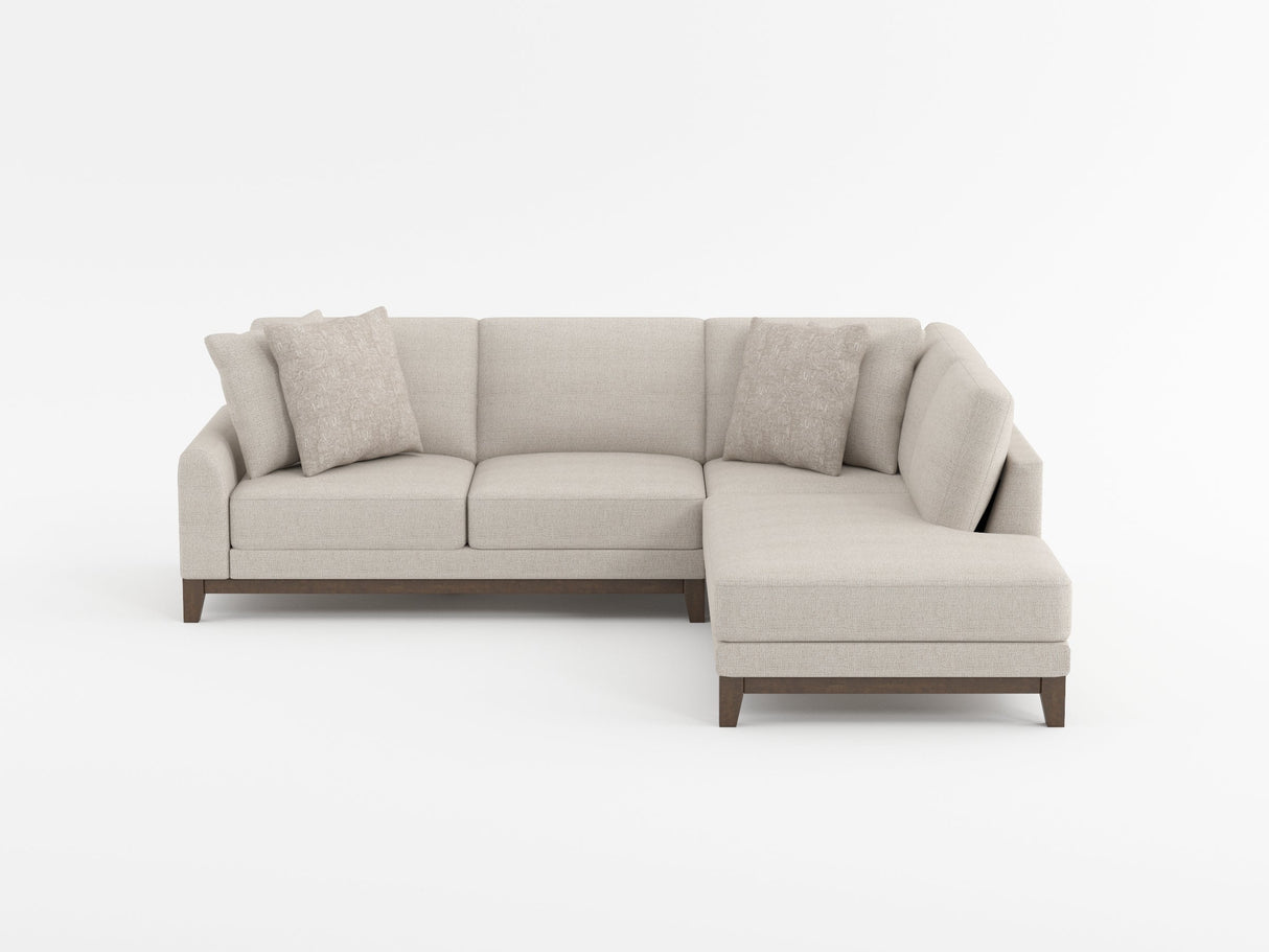 Juniper Taupe Chenille 2-Piece Sectional with Right Chaise by Homelegance at Eve Furniture