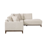 Juniper Taupe Chenille 2-Piece Sectional with Right Chaise by Homelegance at Eve Furniture