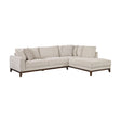 Juniper Taupe Chenille 2-Piece Sectional with Right Chaise by Homelegance at Eve Furniture