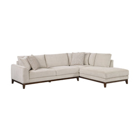 Juniper Taupe Chenille 2-Piece Sectional with Right Chaise by Homelegance at Eve Furniture