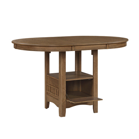 Junipero Brown 5-Piece Round/Oval Counter Height Set by Homelegance at Eve Furniture