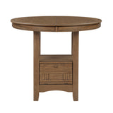 Junipero Brown Round/Oval Counter Height Table by Homelegance at Eve Furniture