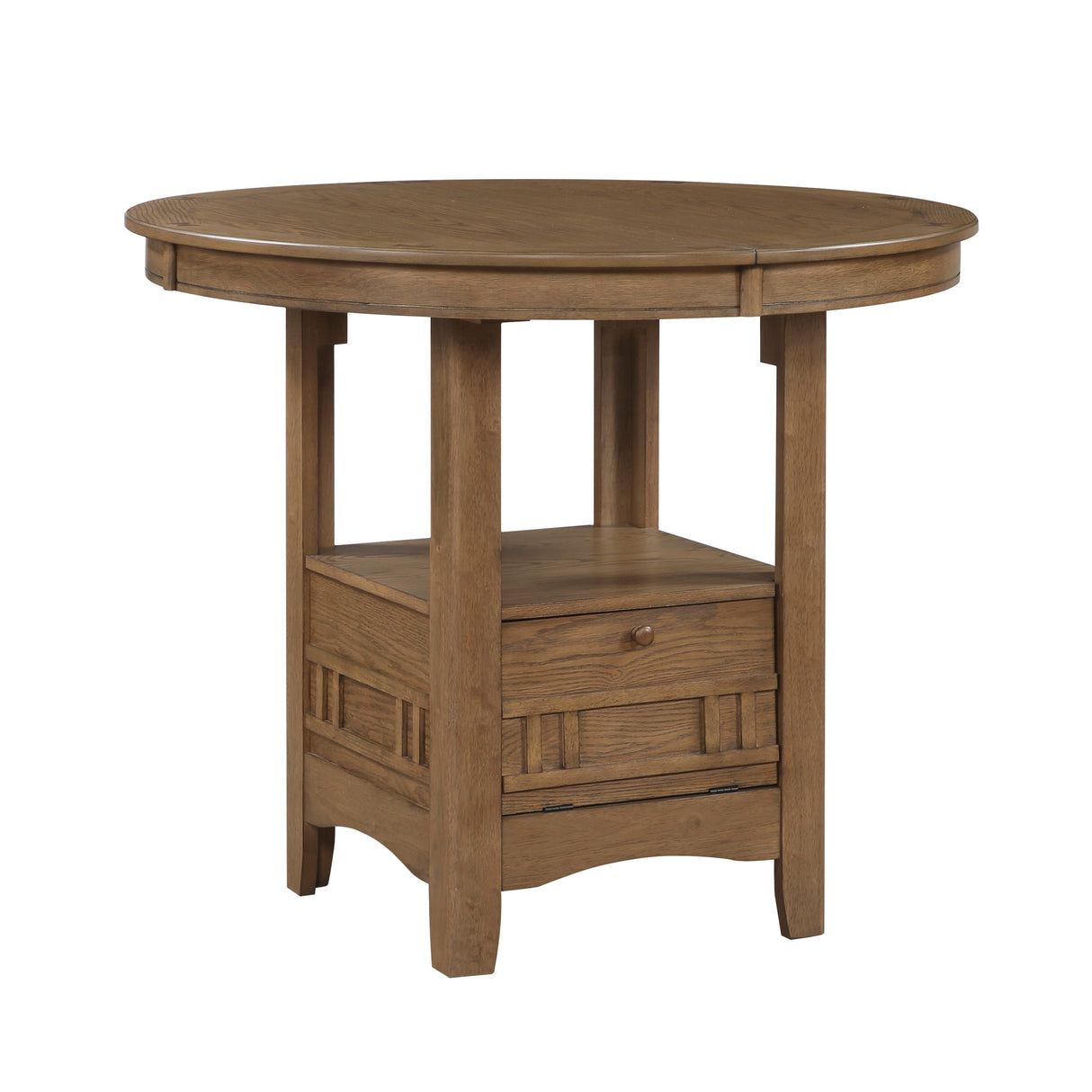Junipero Brown Round/Oval Counter Height Table by Homelegance at Eve Furniture