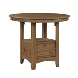 Junipero Brown Round/Oval Counter Height Table by Homelegance at Eve Furniture
