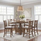 Junipero Brown/Light Gray Counter Height Chair, Set of 2 by Homelegance at Eve Furniture