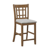 Junipero Brown/Light Gray Counter Height Chair, Set of 2 by Homelegance at Eve Furniture